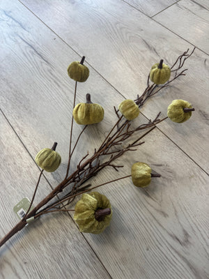 Velvet pumpkin Spray 74cm