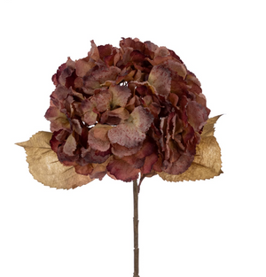 Hydrangea Stem 80cm Burgundy