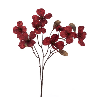 Dogwood Spray 71cm Burgundy