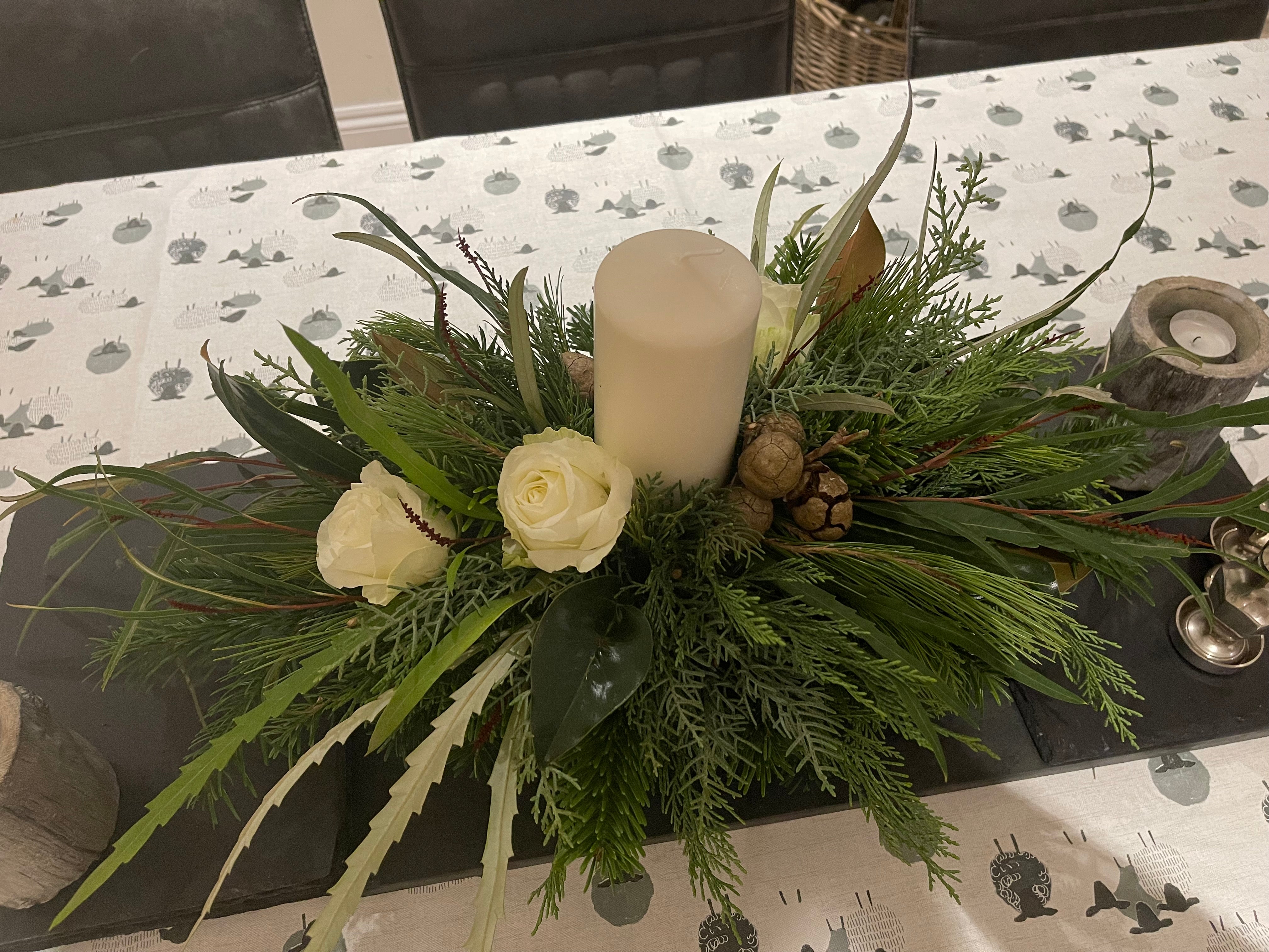 Christmas floral Candle