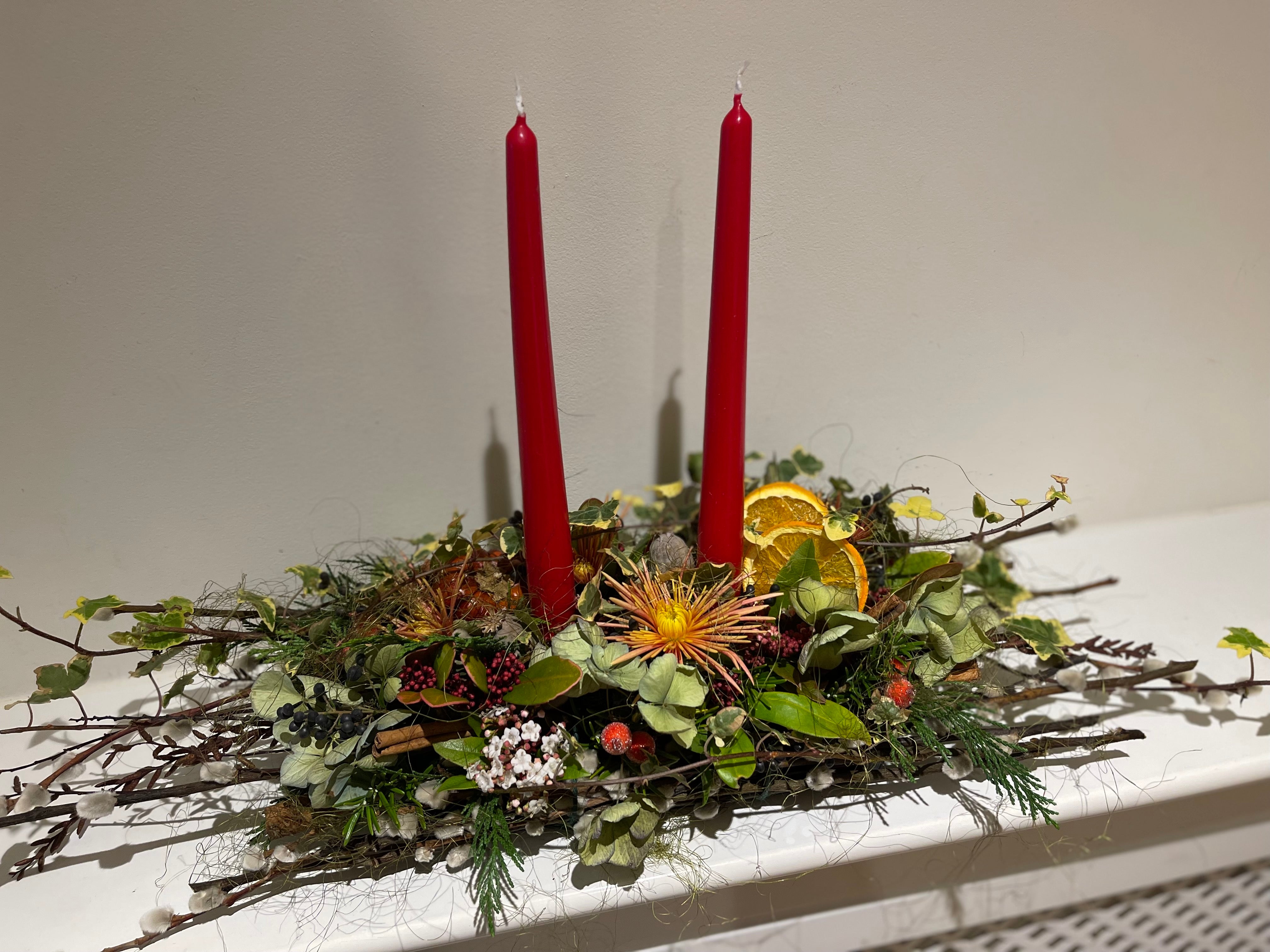 Christmas table arrangement